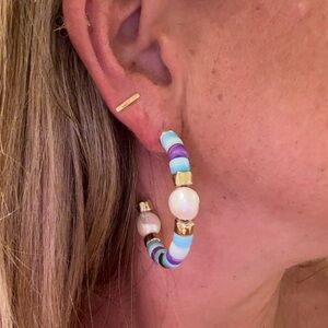 BRAND NEW never worn - Kendra Scott Beaded Hoop Earrings